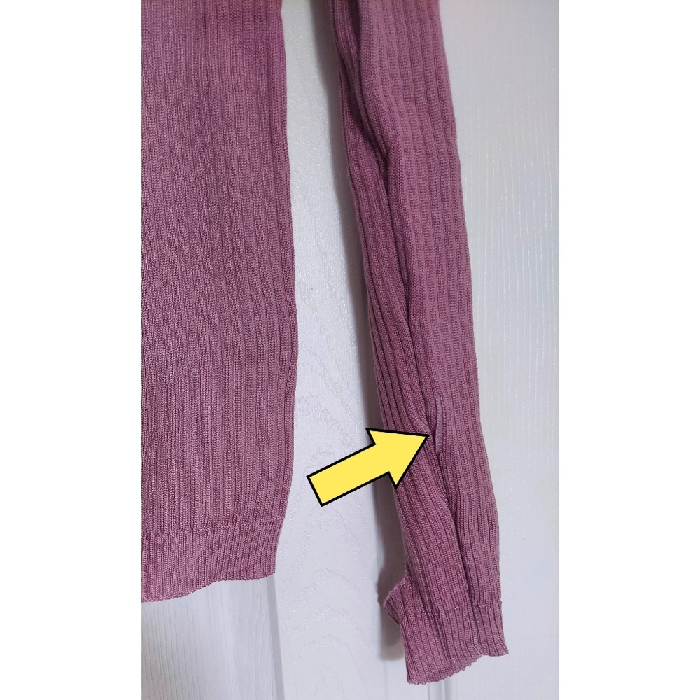NWT - Lavender Cut Out Long Sleeve Mock Neck Top - Picture 7 of 10